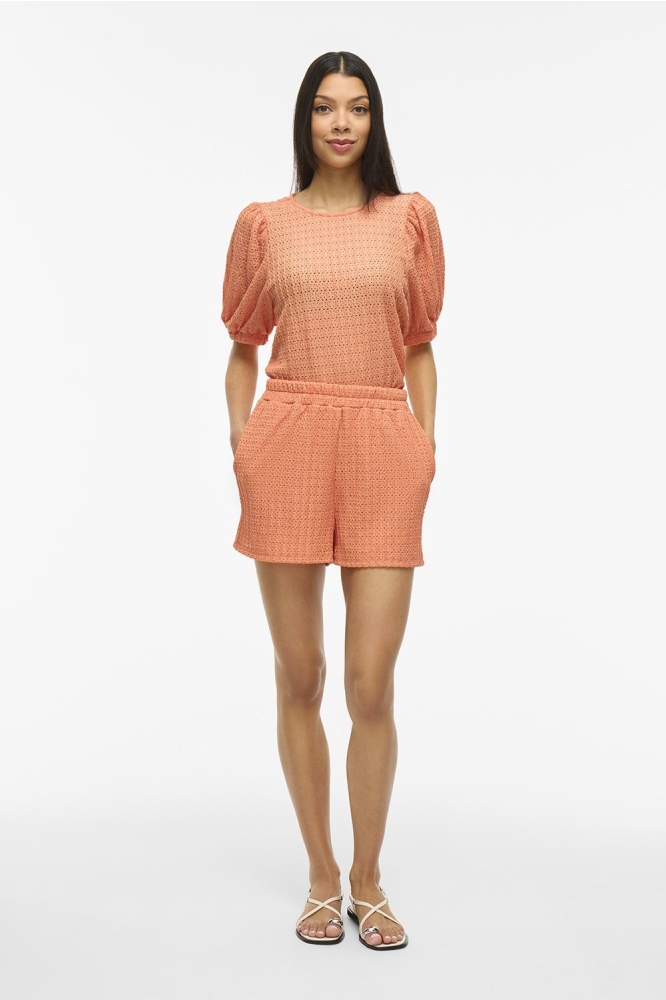 VIMINERA O-NECK 2/4 TOP/TES 14106721 CADMIUM ORANGE
